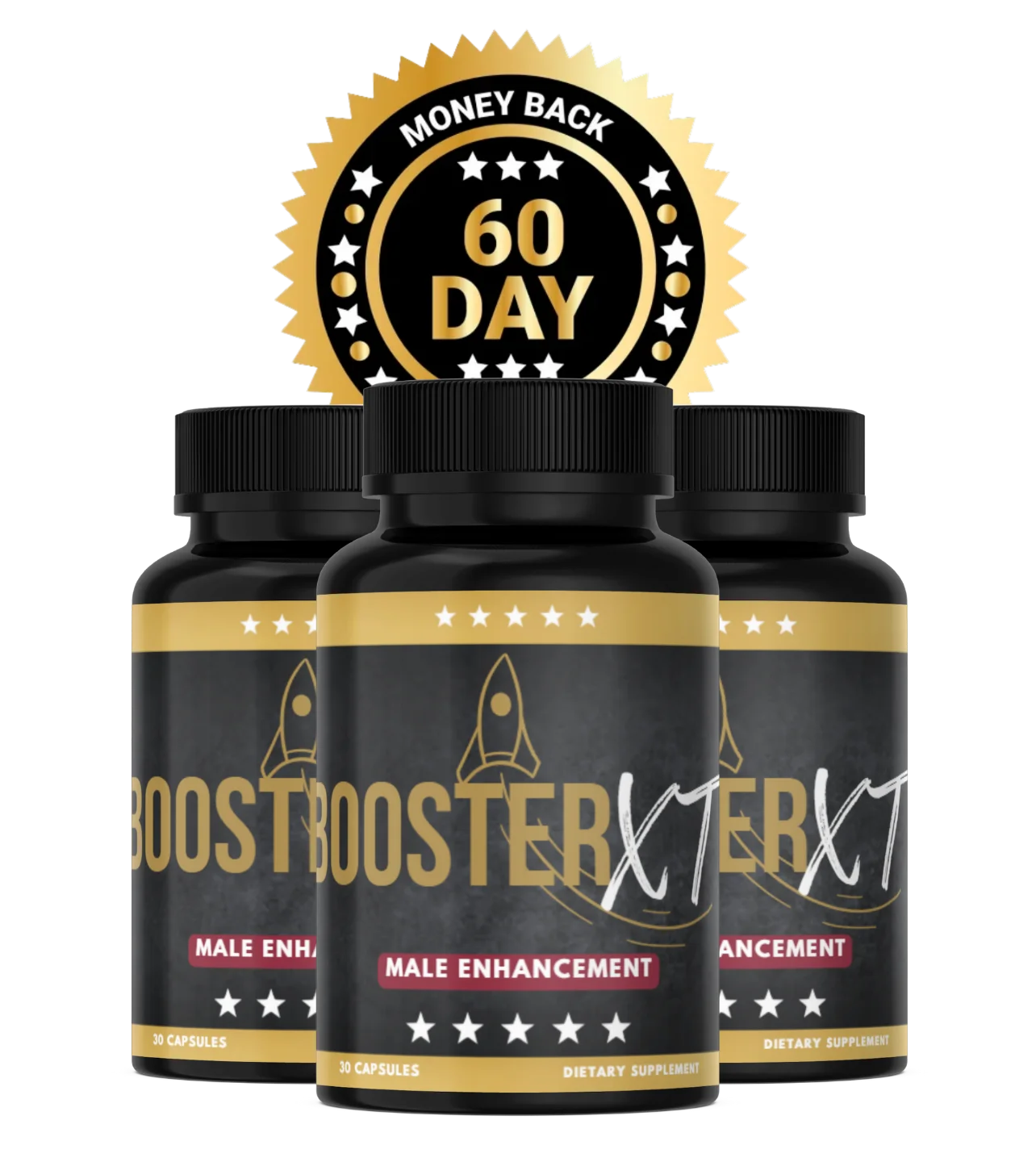 Booster XT male enhancement supplement bottle, 30 capsules